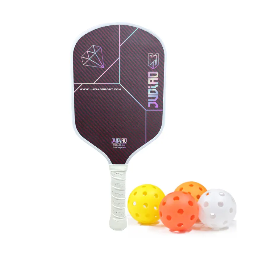 2024 gaya baru Kevlar merah serat karbon tekstur hitam 16mm Pickleball dayung