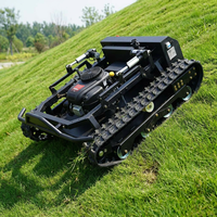 Tondeuse à fléaux sur chenilles télécommandée pour parcs industriels 900 mm, pour l'entretien des terrains industriels, CE EPA OEM