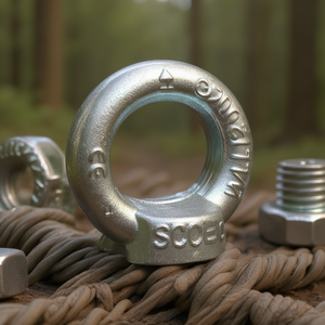 Perno de ojo galvanizado DIN 582 C15E de acero con certificación CE, accesorios para elevación y anclaje - Product Image 3