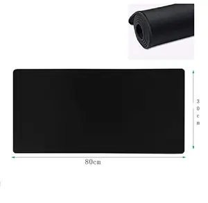 缝合边缘鼠标垫带防滑橡胶底座防水涂层鼠标垫电脑办公家庭黑色