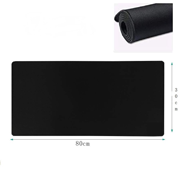 Stitched Edges Mousepads With Non-Slip Rubber Base Waterproof Coating Mouse Pads for Computers Office Home Black
