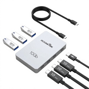 Hub USB 3.0 haute vitesse Rocketek, 7 ports, répartiteur USB, transfert <span class=keywords><strong>de</strong></span> données 5 Gbps, station <span class=keywords><strong>d</strong></span>'accueil portable pour <span class=keywords><strong>ordinateur</strong></span> portable, <span class=keywords><strong>ordinateur</strong></span> <span class=keywords><strong>de</strong></span> bureau - Product Image 1