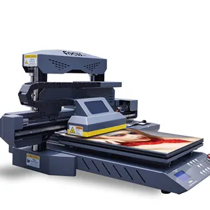 Contoh Gratis A3 Desktop Mesin Cetak Flat Bed Mini Inkjet Led Flatbed UV DTF Printer dengan Kepala XP600 Ganda