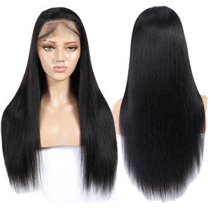 Perruque Brésilienne Remy Transparente Personnalisable, Cheveux Humains Vierges 100% Naturels, Frontale 13x4, Nœuds Petits, Sans Colle, Pas Cher - Product Image 3