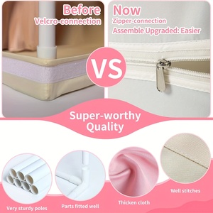 Gran oferta, casa de princesa personalizada, gran tienda de juegos de Castillo de princesa rosa, casa de juegos resistente para niños para niñas pequeñas - Product Image 6
