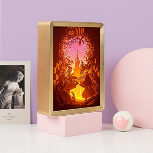 Boîte à lumière LED 3D en papier découpé, L'Éventail des Merveilles d'<span class=keywords><strong>Alice</strong></span>, veilleuse décorative pour enfants et adultes - Product Image 5