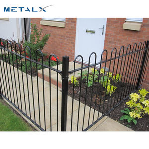 Approvisionnement d'usine Panneaux de clôture à arc de 6 pieds en acier revêtu de poudre décorative en fer forgé soudé Service de modélisation 3D disponible - Product Image 3