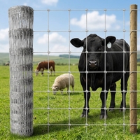 Clôture de ferme galvanisée à chaud, écologique, imperméable, clôture de champ pour bétail, clôture en fil métallique à nœuds fixes, clôture robuste pour bétail