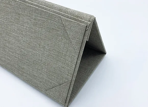 Wholesale Linen Fabric Menu Trifold <b>Board</b> 3 View Stand <b>Table</b> Tents <b>Display</b> Restaurant <b>Table</b> <b>Top</b> <b>Table</b> Tent - Product Image 5