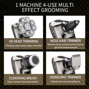 Bald <b>Razor</b> Machine Shaving 7D Floating <b>Head</b> LCD Display Waterproof Portable Beard Rechargeable Men's Electric Shaver - Product Image 3