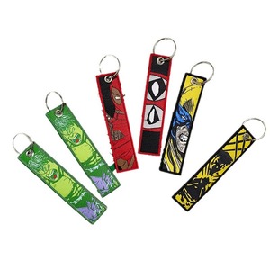 Porte-clés tissé brodé double face pour étudiants, thème Animation Marvel <span class=keywords><strong>Comics</strong></span> <span class=keywords><strong>DC</strong></span> Series Spider-<span class=keywords><strong>Man</strong></span> <span class=keywords><strong>Iron</strong></span> <span class=keywords><strong>Man</strong></span> Hulk - Product Image 5