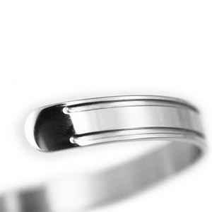 Men Big Round Stainless Steel Straight <b>Cuff</b> Metal Blank Girl <b>Silver</b> Fine Jewelry Bangle <b>Silver</b> Blank Link <b>Bracelet</b> for Women - Product Image 4