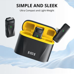 Oem ODM Mini ABS động tiếng ồn Lavalier Microphone di động không dây loại C LED ios cho phát sóng trực tiếp âm thanh/Video ghi âm - Product Image 2