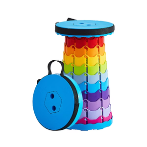 2026 <strong>Best</strong> <strong>Selling</strong> Outdoor Portable Stool <strong>Chair</strong> Camping Foldable Plastic Rainbow Finish Eco-Friendly Modern Travelling Hiking - Product Image 1