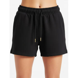 Shorts pour femmes No Limit, noir, cordon de serrage, taille élastique, coupe régulière, respirant, vêtements de sport - Product Image 1