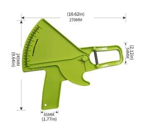 Körperfett messschieber, Skinfold Caliper 2 Farben 0-80MM Fett messtest Slim Skinfold Caliper Measure Tester - Product Image 2