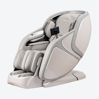 Fauteuil de massage corporel complet à trois rangées de rouleaux pour les pieds, rouleaux pour les mollets, massage par airbag, chauffage, zéro gravité, piste SL