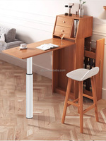 Colonnes de table télescopiques réglables en hauteur en acier inoxydable, plaque supérieure épaissie, pieds de table robustes à haute capacité de charge
