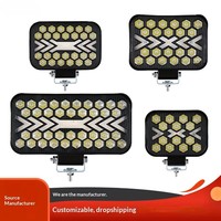 Barre lumineuse de travail LED LJZ 5 pouces 12V 24V 48W 1900 Lumens Combo Spot/Flood pour Camion Tout-terrain 4x4 Tracteur Excavatrice Étanche IP68 Garantie 1 an