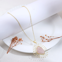 Collier tendance en acier inoxydable turquoise avec chaîne à maillons pour soirée