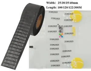 30Mm Produsen Hitam Tanggal Pencetakan Stamping Kode Batch Hot Stamp Ribbon Coding Foil