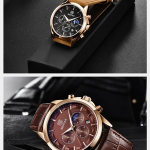 Reloj de Negocios para Hombre BENYAR, Correa de Cuero, con Fecha, Resistente al Agua, Función Luminosa, Reloj de Precisión - Product Image 4