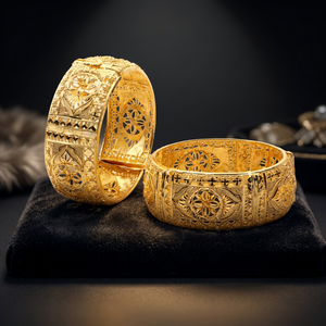 Wholesale Dye Gold Plated Traditional Indian <b>Bangles</b>, Fashion Jewelry, Custom Brass <b>Bangles</b>, Dye Gold Filled Jewelry Oro Joyeria - Product Image 5