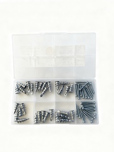 Kit de 60 tornillos autoperforantes de aleación de zinc para paneles de yeso, tornillos de máquina de rosca gruesa, tacos para pared hueca - Product Image 3