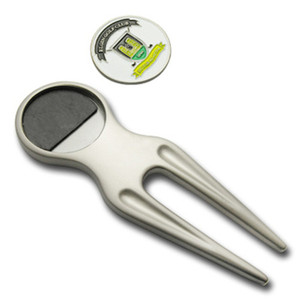 Logotipo personalizado de metal y plata de alta calidad, Golf <span class=keywords><strong>divot</strong></span> para regalo de recuerdo - Product Image 2