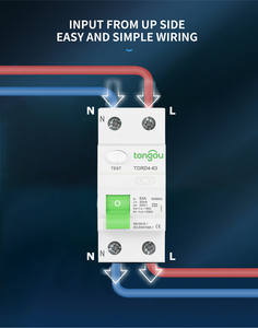 Disjoncteur différentiel RCCB TONGOU 40A 10KA <span class=keywords><strong>30mA</strong></span> <span class=keywords><strong>Type</strong></span> <span class=keywords><strong>A</strong></span>, bipolaire 2P 6KA <span class=keywords><strong>30mA</strong></span>, en stock - Product Image 6