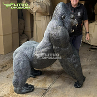 Sculpture d'animal en résine grandeur nature, gorille, pour l'extérieur et l'intérieur, en fibre de verre