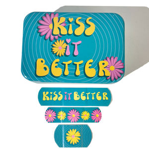 Curita de conejito de dibujos animados en caja de lata Linda-50 piezas de primeros auxilios divertidos para niños - Product Image 1