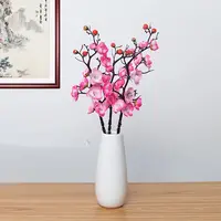 Flor de ciruela de melocotón, tallo largo, imitación de albaricoque japonés, flor de ciruela China falsa