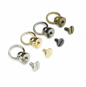 Botón de acero de 8mm, anillo redondo, tornillo de rosca, bolso artesanal, monedero para <span class=keywords><strong>teléfono</strong></span>, remache de uñas, cabeza de chupete de aleación de Zinc, remache con hebillas de anillo de tracción - Product Image 2