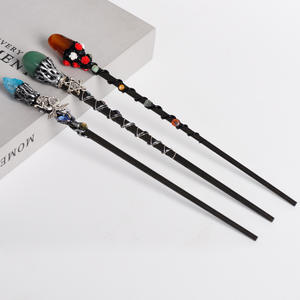 Baguette magique en cristal naturel avec noyau métallique, baguette magique personnalisée - Product Image 2