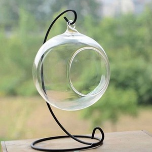 Vente en gros <span class=keywords><strong>de</strong></span> vase en <span class=keywords><strong>verre</strong></span> <span class=keywords><strong>de</strong></span> forme ronde terrarium suspendu <span class=keywords><strong>boule</strong></span> <span class=keywords><strong>de</strong></span> <span class=keywords><strong>verre</strong></span> <span class=keywords><strong>suspendue</strong></span> avec support en métal - Product Image 1