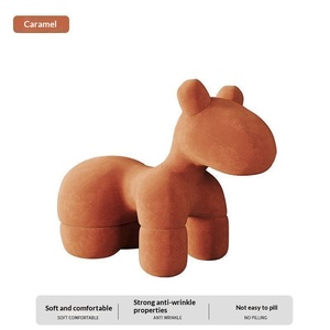 Silla de Caballo Pequeño Estilo Nórdico <span class=keywords><strong>El</strong></span>éctrica Popular en Internet, Asiento Creativo de Animal para Sala de Estar, Silla de Dibujos Animados para Adultos para Cambiar <span class=keywords><strong>Zapatos</strong></span> - Product Image 6