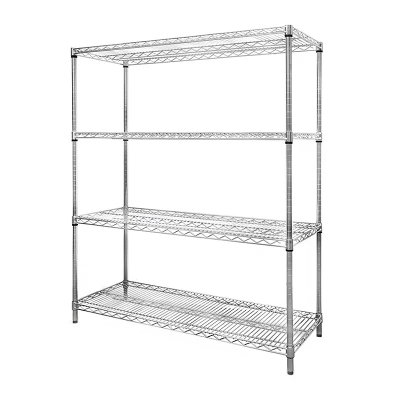 Hot Selling 4 Tier Metal Storage Rack Kitchen Shelf Heavy Duty Wire Shelving Shoe Rack