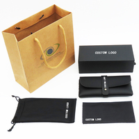 Pochette de lunettes de soleil en cuir de luxe sacs à lunettes boîte à lunettes étui à lunettes pour ensemble d'emballage de lunettes avec logo personnalisé