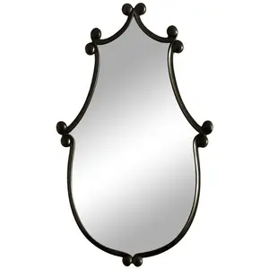 Decorative Chic Irregular Bathroom Makeup Mirror French Vintage Mirror Hanging Wall Wall-Mounted Fireplace Decorative Mirror