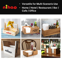 NIHAO Porte-serviettes en bois en gros pour restaurants, cafés, hôtels – Utilisation commerciale sur table