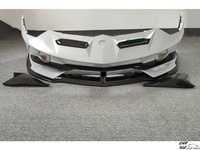 Nouveau kit de carrosserie léger et personnalisé pour Lamborghini Aventador LP700, style SVJ amélioré, pare-chocs avant semi-carbone