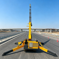 Promotion : Mini-grue araignée sur chenilles 12 tonnes certifiée CE, à flèche entièrement orientable, électrique, diesel, essence, entretien facile