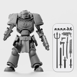 Figurines d'action 3D personnalisées, poupées en plastique, jouet DIY, figurine d'action de guerrier médiéval, figurine de chevalier à collectionner, jouet figurine d'action avec armure - Product Image 3