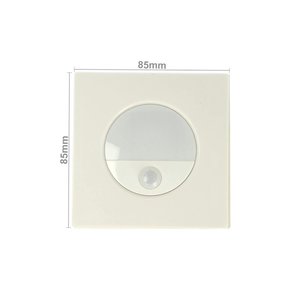 Lámpara de Pared LED Cuadrada de 3W con Sensor de Movimiento, Luz Blanca Neutra, 86x86, Caja de Montaje en Pared Incluida, Lámpara de Pared Moderna-SKU-5570 - Product Image 1