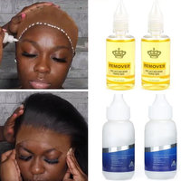 Colle pour perruques avec dissolvant, super colle pour perruques en dentelle/toupees/extensions, dissolvant de colle capillaire, kit d'installation de perruques
