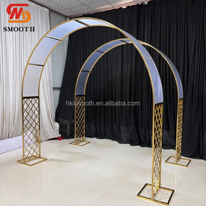 SMOOTH Romantic Stainless Steel Wedding Arch <b>Backdrop</b> for Wedding Party Banquet Event Stage Decoration - Product Image 2