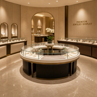 Vitrine à bijoux et présentoir à montres GZowin, écologique et durable, avec éclairage LED, dimensions personnalisables pour les bijouteries