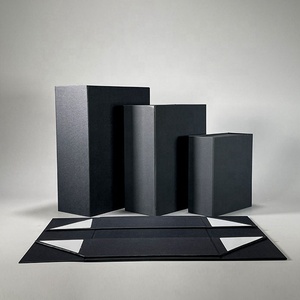 Wholesale <strong>Large</strong>/big Paper Boxes <strong>Gift</strong> Box Black Magnetic Box with Ribbon <strong>Bow</strong> - Product Image 3