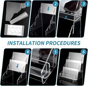 3-Tier Acrylic thiệp chúc mừng hiển thị đứng Nhà cung cấp truy cập thiệp chúc mừng tổ chức bưu thiếp hiển thị giá bán lẻ hiển thị kệ - Product Image 5